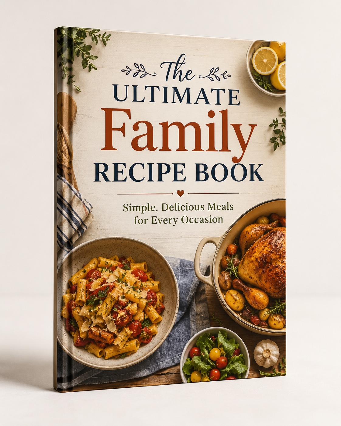 The Ultimate Family Recipe Book cover mockup